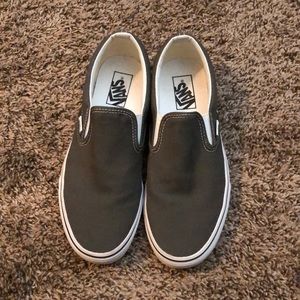 Dark Gray Slip On Vans